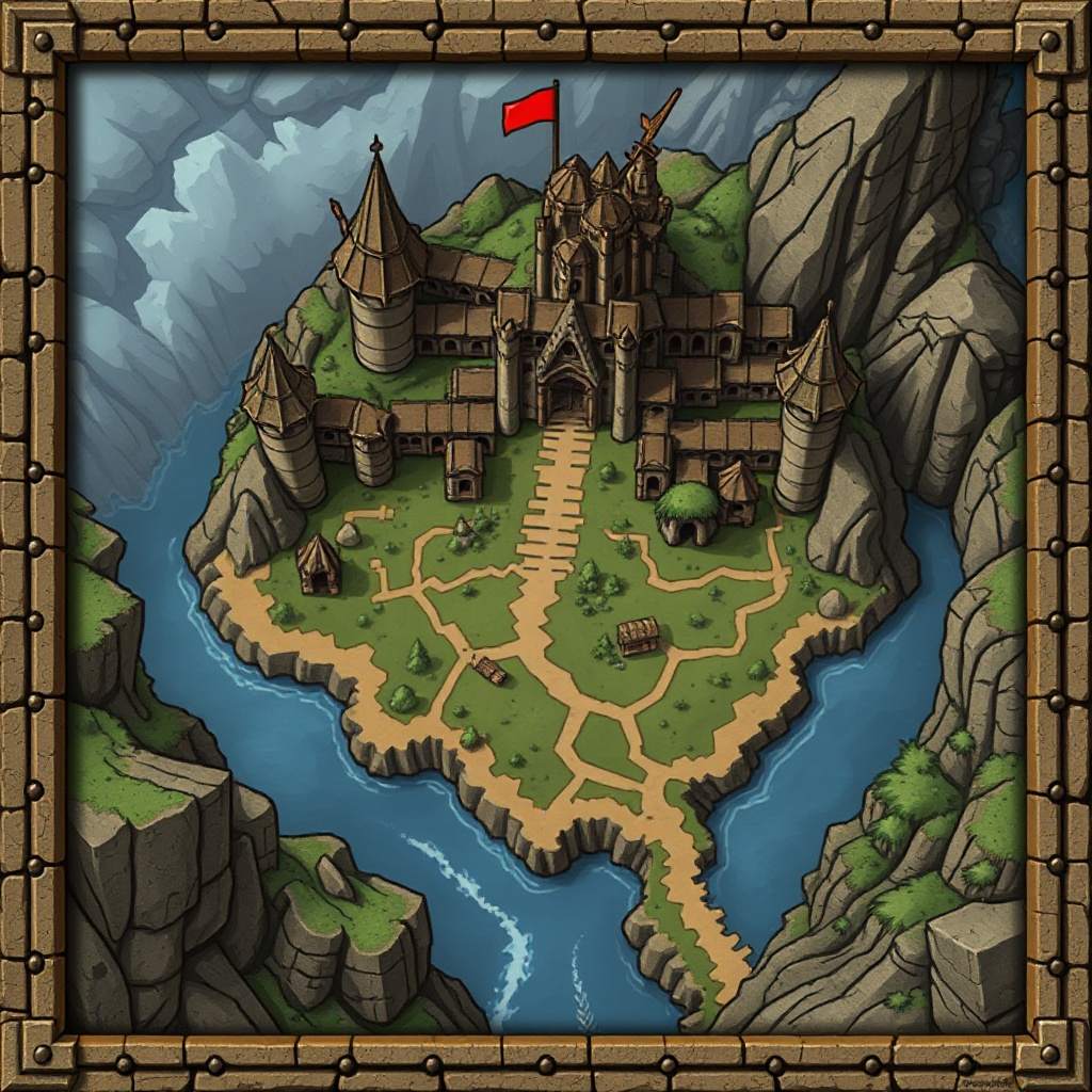 Map of Dwarven Fortress Defense