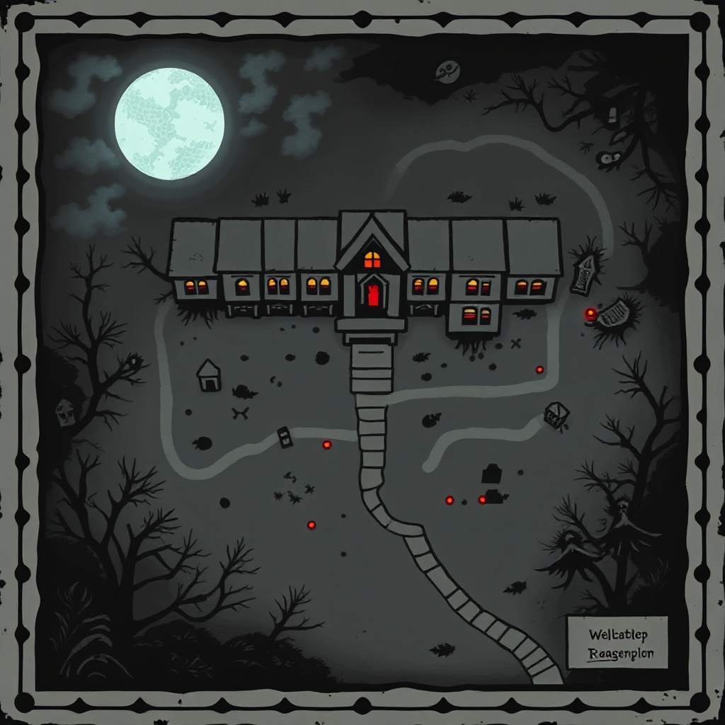 Map of Escape the Haunted Asylum