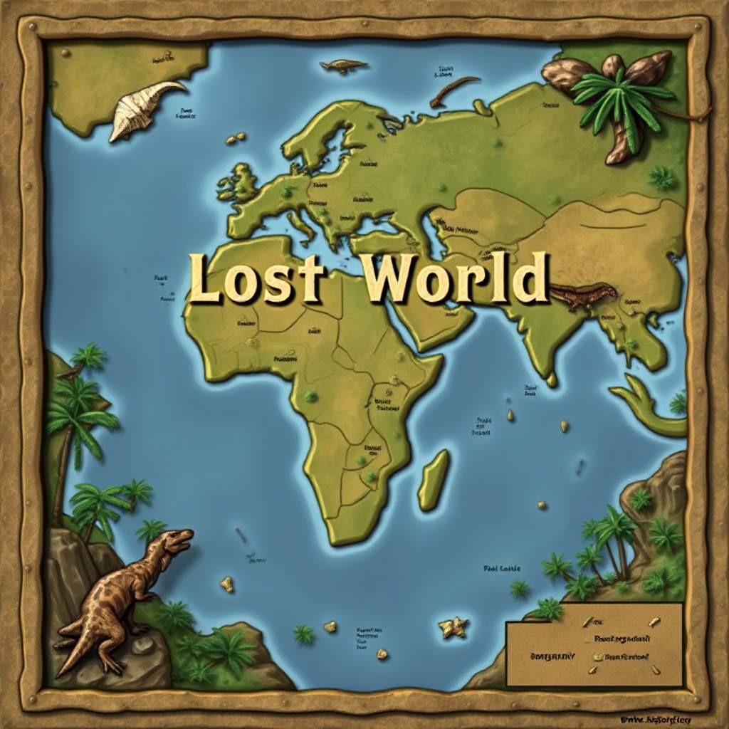 Map of Lost World Dinosaur Survival