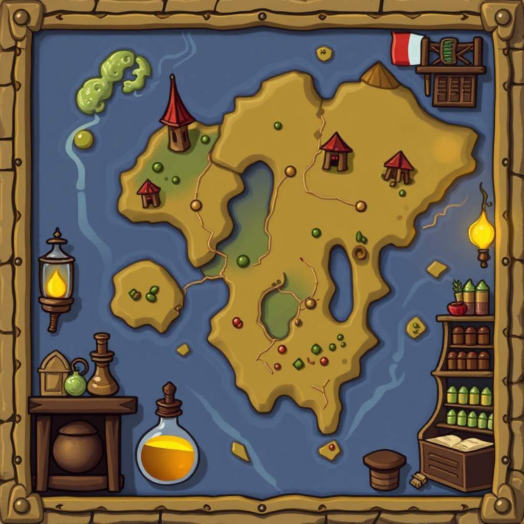 Map of Potion Shop World