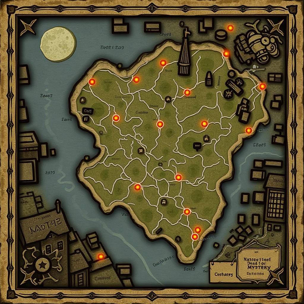 Map of Urban Druid Mystery